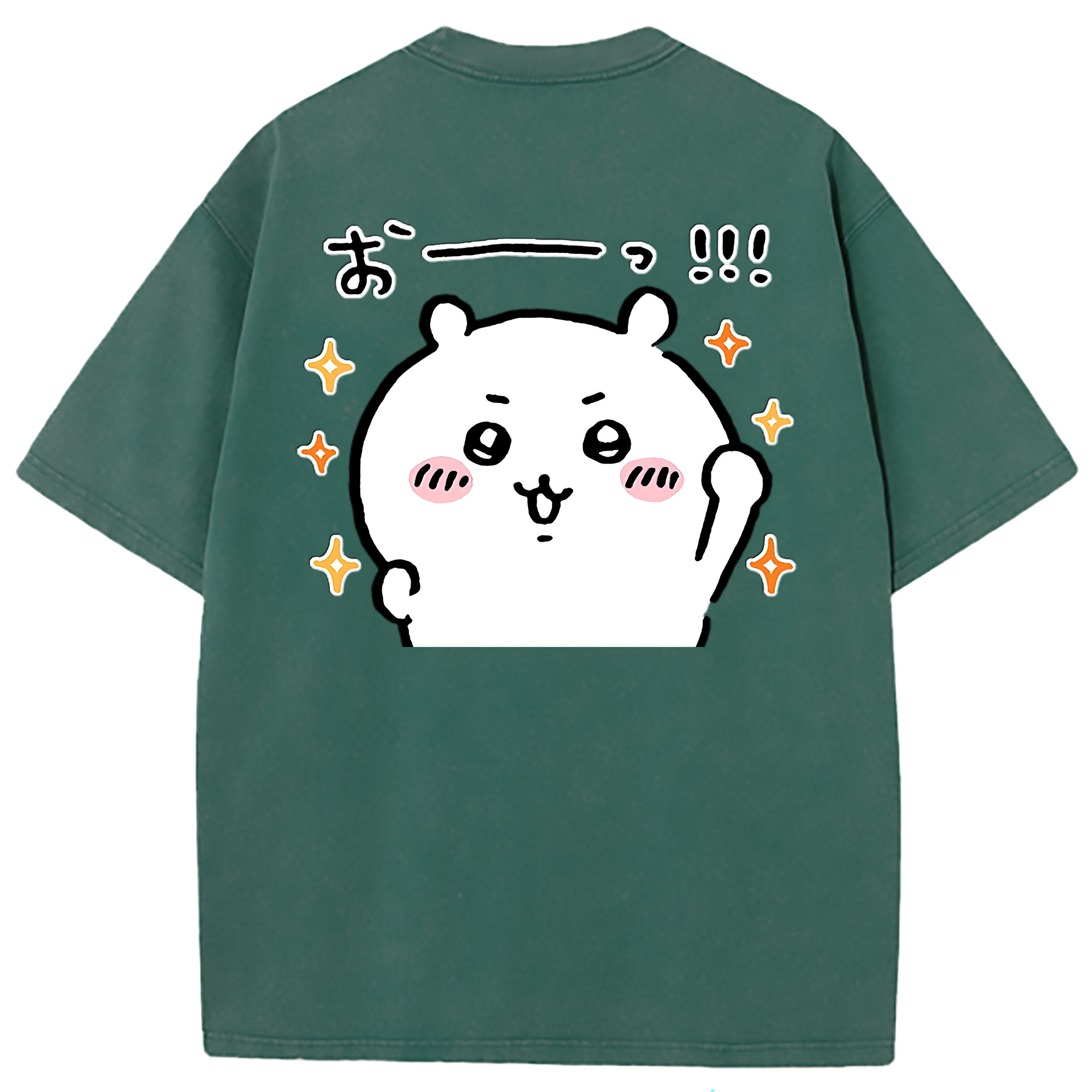 （画像用） ちいかわ ちいかわ Chii-kawa chiikawa 綿100% ヴィンテージ風 半袖Tシャツ（背面プリント）